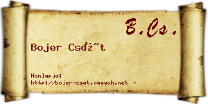 Bojer Csát névjegykártya